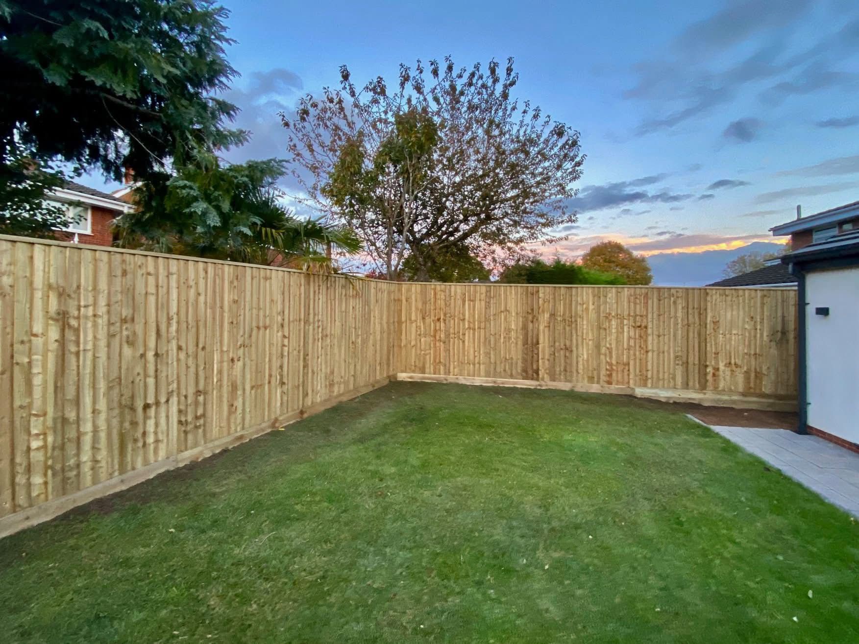 Featheredge Panels & New Lawn