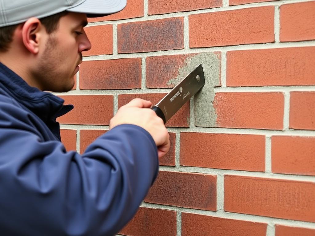 Repointing weathered brickwork