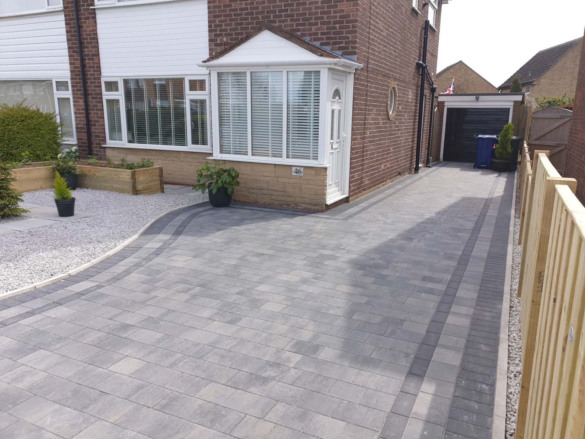 Two-Tone Grey Block Paving